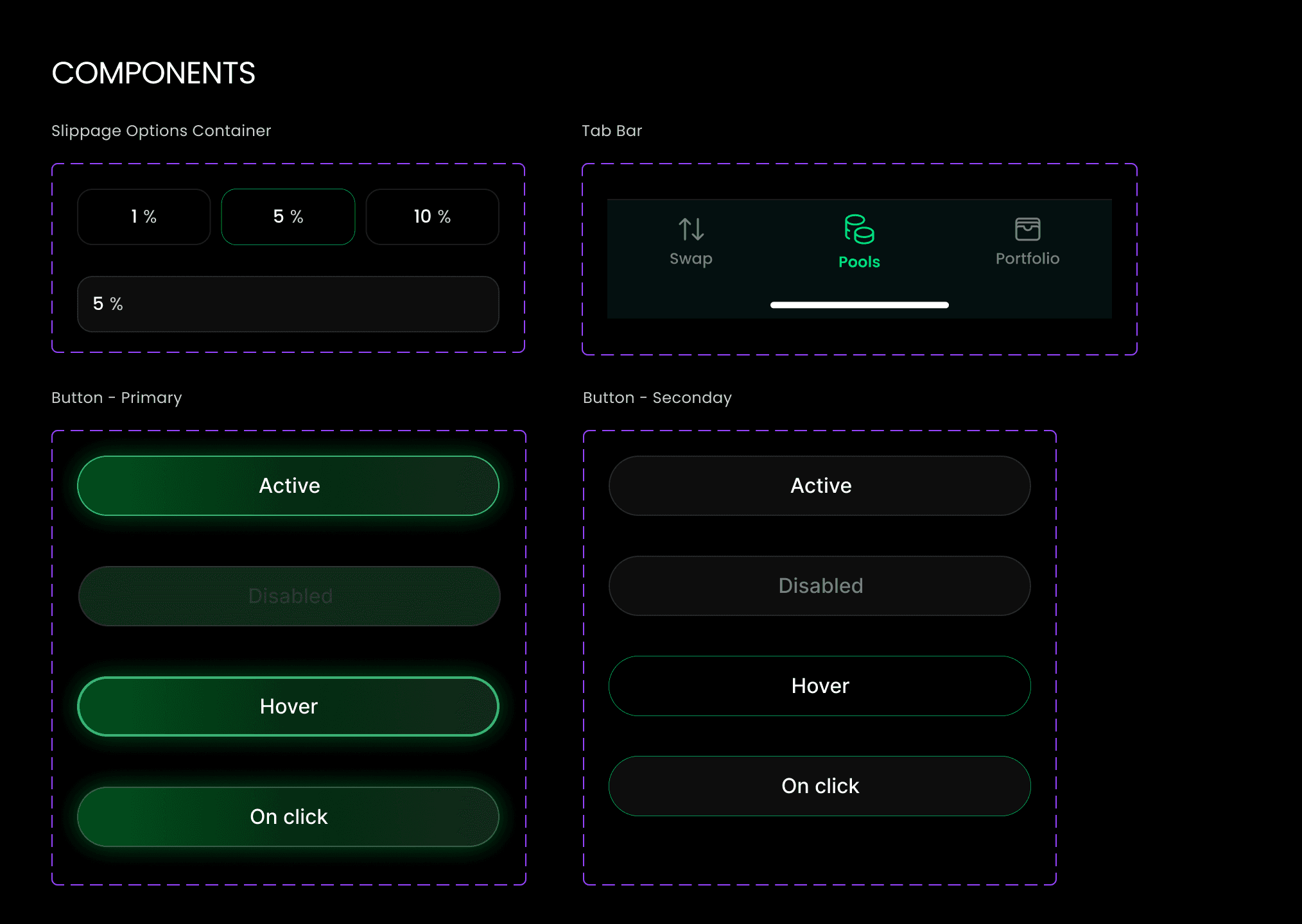 FeySwap UI components
