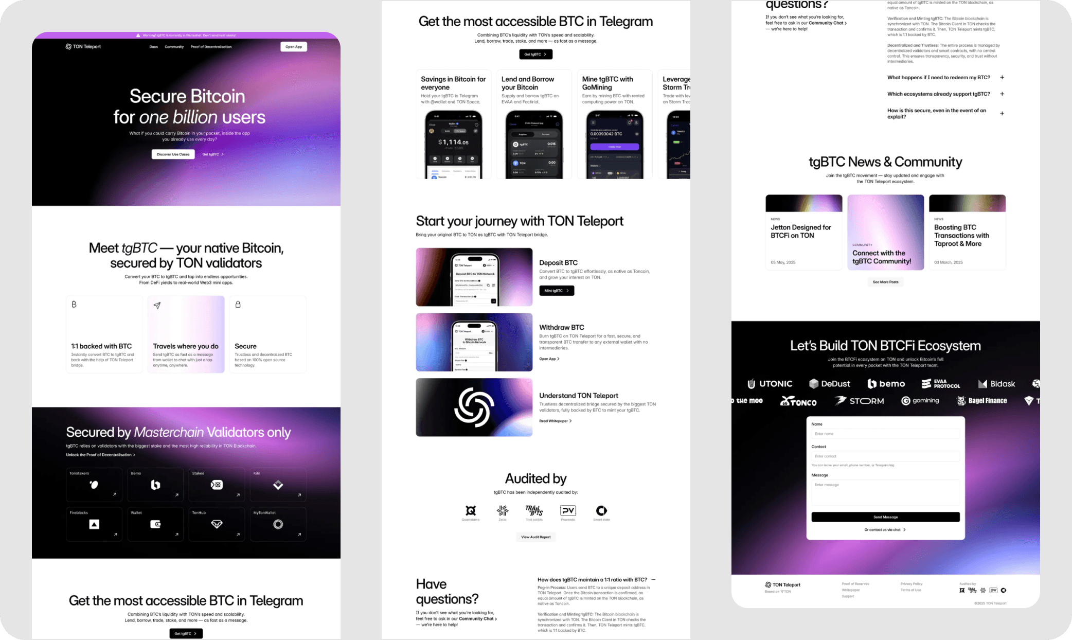 TON Teleport Landing Page
